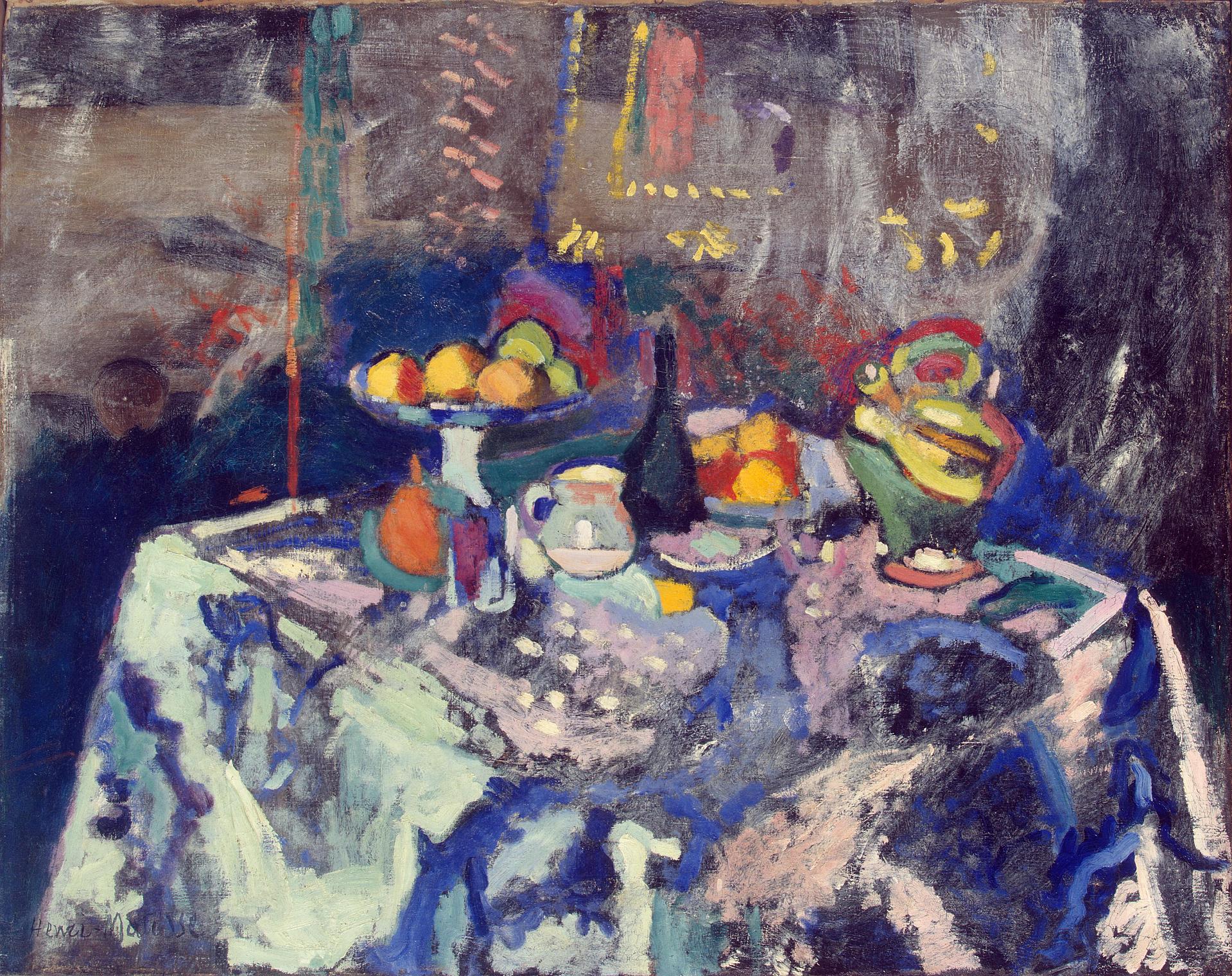 Henri Matisse - Vase, Bottle and Fruit 1906